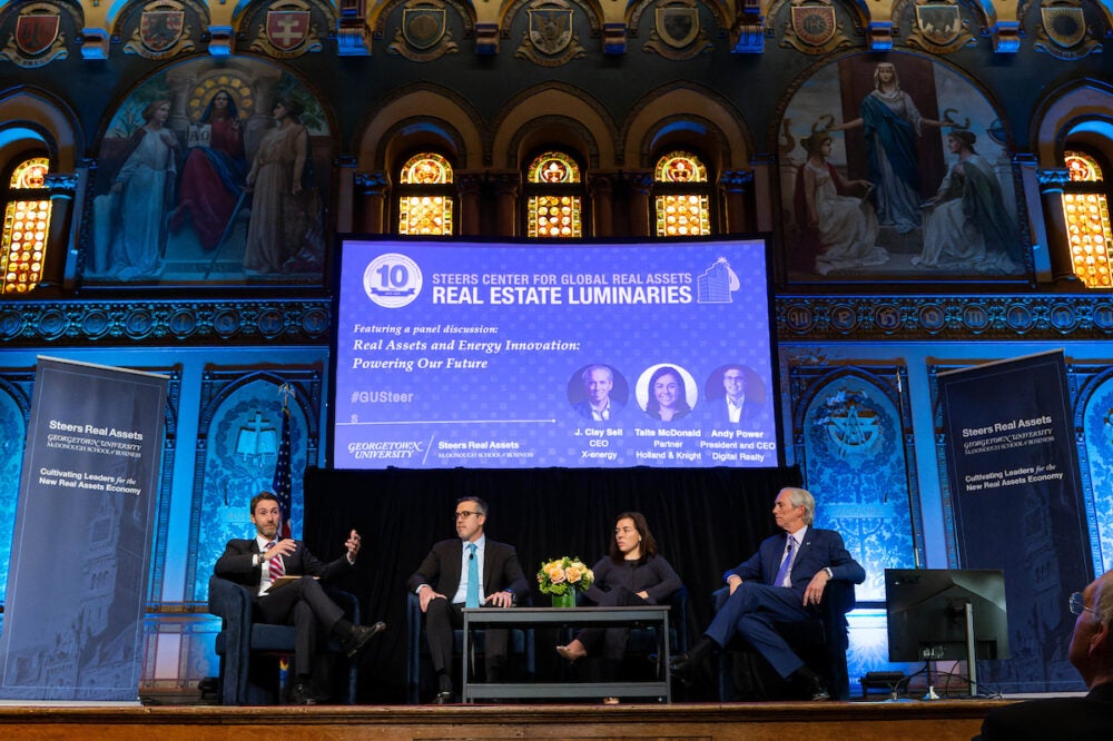 Photo from Steers Center for Global Real Assets' 2025 Real Estate Luminaries Event - featuring a panel discussion on “Real Assets and Energy Innovation: Powering Our Future,” featuring Clay Sell of X-energy, Taite McDonald of Holland & Knight, and Andy Power of Digital Realty.